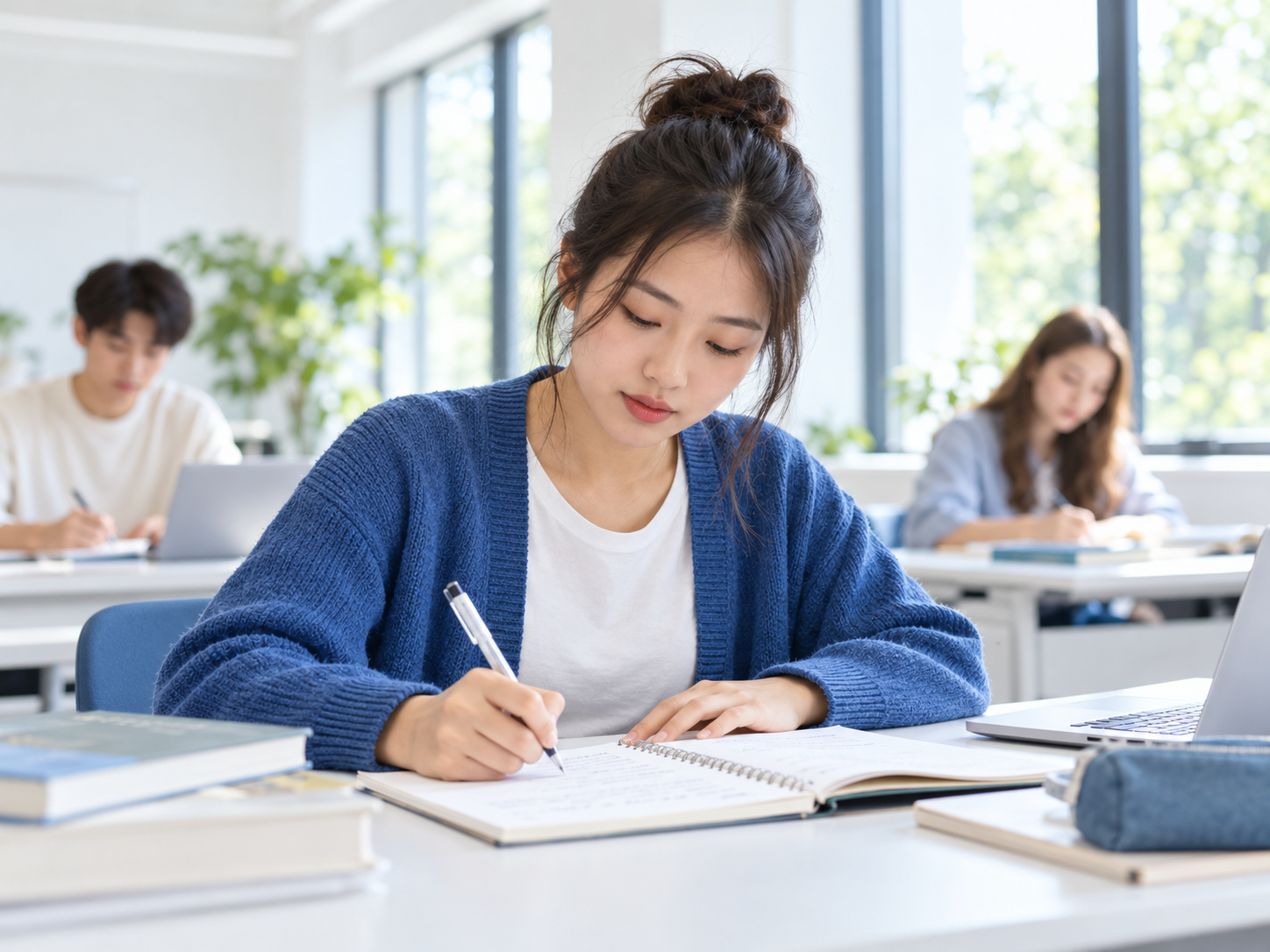Student studying independently